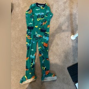 Carter’s Boys Dinosaur Monster Truck Fleece Footie Pajamas